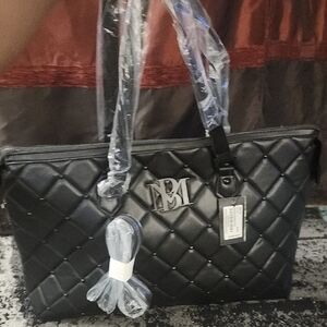 Quilted Black Tote Shoulder Bag